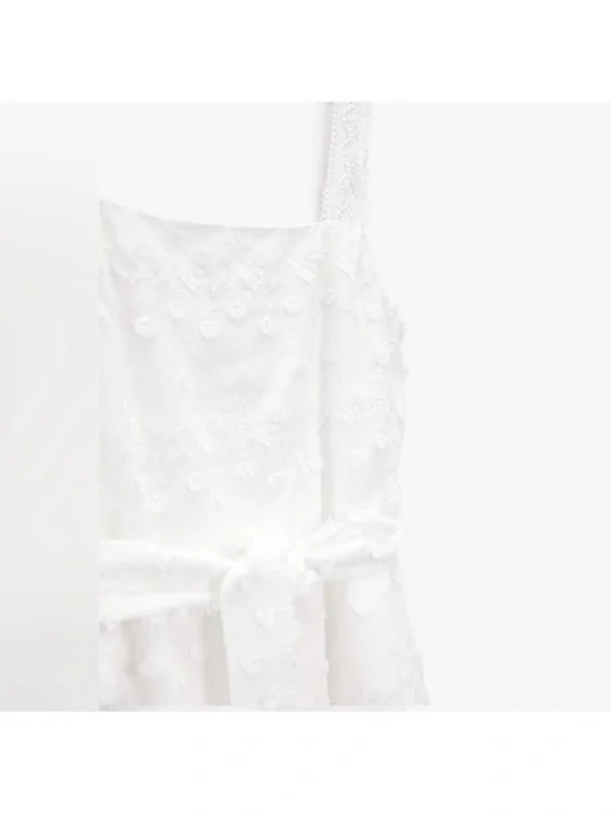 NWOT Zara Midi textured white dress size xs - Picture 7 of 8